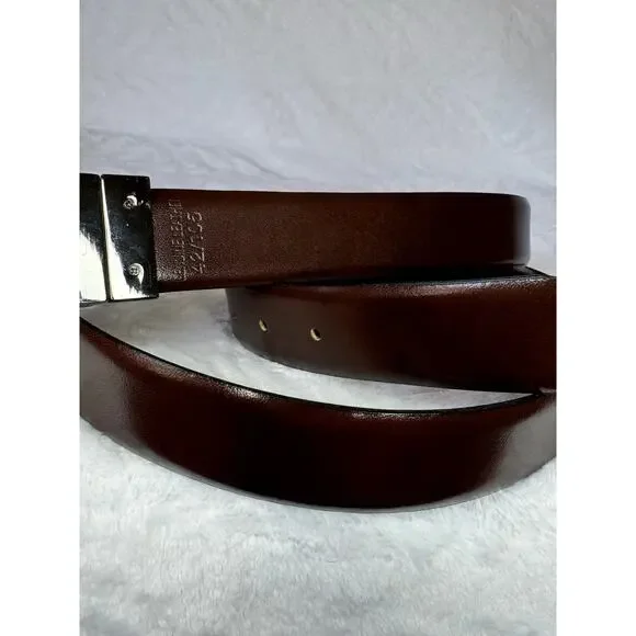 Genuine Leather Twist Reversible Belt 42/105 Men's Black/Brown Classic Frame - Picture 3 of 5